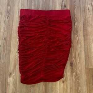Torrid Cinched Knit Midi Bodycon Pencil Skirt - Red - 1XL
